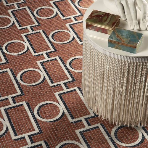 Marble mosaic tile - BRERA ROSSO - BISAZZA - high-gloss / indoor / living room