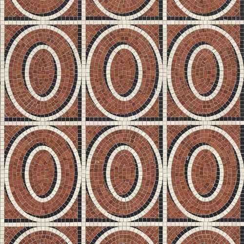 Marble mosaic tile - MONTENAPOLEONE ROSSO - BISAZZA - high-gloss / matte / indoor