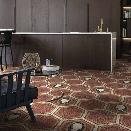 Marble mosaic tile - PIAZZA - BISAZZA - high-gloss / indoor / living room