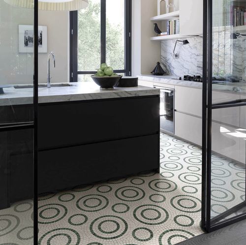 Marble mosaic tile - BELGIOIOSO CREMA - BISAZZA - high-gloss / indoor / living room