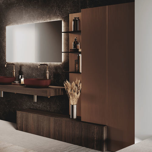 Contemporary bathroom cabinet - BLUNA TECH - BINOVA S.p.A. - home / wooden / aluminum