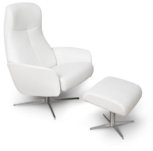 Scandinavian design armchair - DesigNature : Svalbard - STORDAL Møbel as - fabric / leather / with footrest