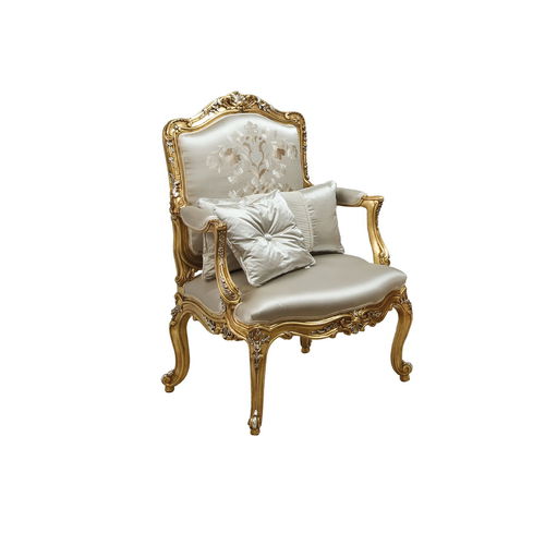 Classic armchair - 8714PL - COLOMBO STILE - fabric / solid wood