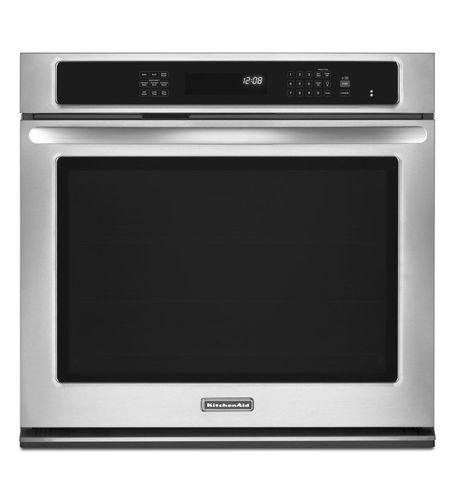Electric oven - KEBS179BSS - KitchenAid - convection / built-in