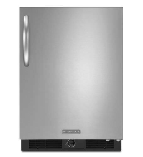 Home refrigerator - KURS24RSSS - KitchenAid - built-in / stainless steel / Energy Star