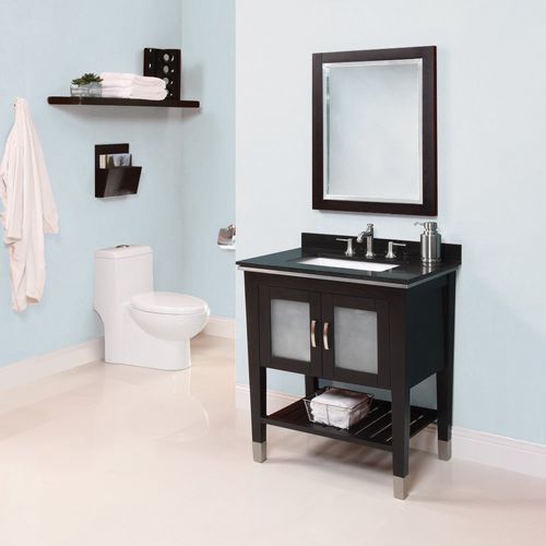 Freestanding washbasin 5264BKA Deco Lav solid wood / slate / traditional