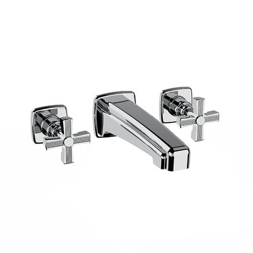 Washbasin mixer tap - 16 263 - HORUS - wall-mounted / chromed metal / bathroom