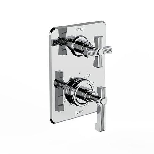 Washbasin mixer tap - 17 508 - HORUS - wall-mounted / thermostatic / chromed metal