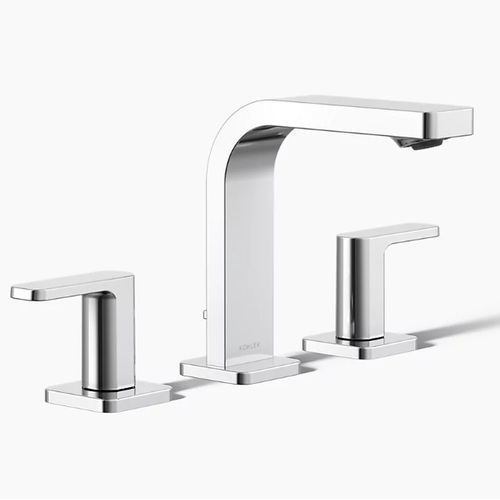 Bathroom sink mixer tap - PARALLEL® - Kohler - countertop / metal / brass