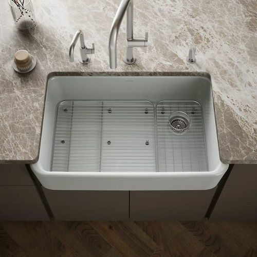 Single-bowl kitchen sink - IRONRIDGE® - Kohler - without drainboard / cast iron / undermount