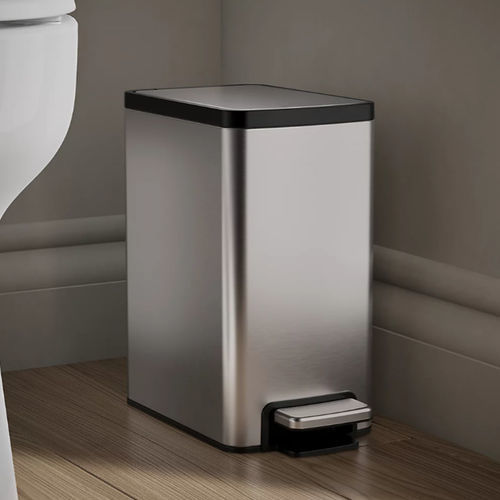 Stainless steel trash can - K-31319-STW - Kohler - indoor / home / single