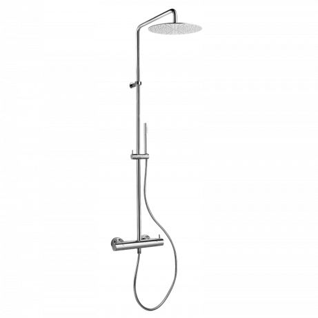 Thermostatic shower column - 3827/0822 - MAMOLI - stainless steel / wall-mounted / contemporary