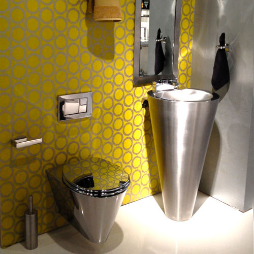 Free-standing washbasin - METROPOLIS : 8930 & 8931 - Neo-Metro - stainless steel / conical / contemporary