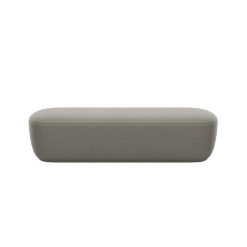 Contemporary upholstered bench - KUON - Blomus - fabric / brown