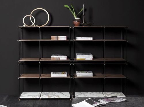 Free-standing bookcase - 9900 E_SPIRIT BOOK - Vibieffe - modular / wall-mounted / contemporary