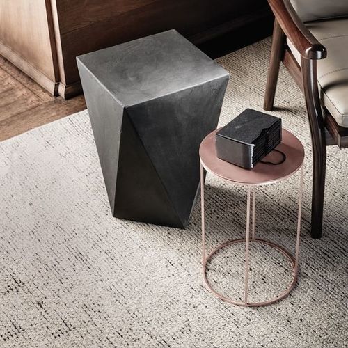 Contemporary side table - 9563_GLOWY - Vibieffe - steel / square / geometric