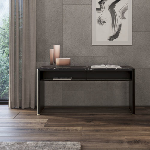 Contemporary sideboard table - 9575_XENIA - Vibieffe - oak / brass base / rectangular