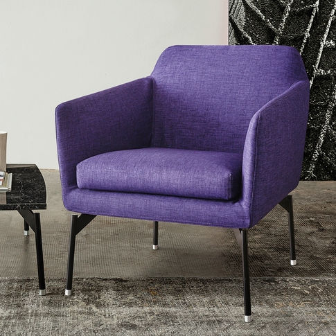 Contemporary armchair - 770 LEVEL - Vibieffe - leather / fabric / with removable cover