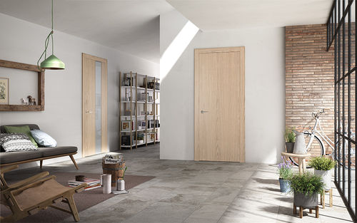 Interior door - EXITLYNE + EXITLYNE VETRO ROVERE NATURAL TOUCH - FerreroLegno - wooden / swing / without glazing