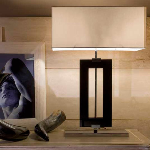 Table lamp - DOMINO : 1M0216C - MLE HOTEL LIGHTING - steel / painted metal / solid aluminum