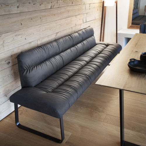 Contemporary upholstered bench - FOR US - TONON - fabric / leather / polyurethane foam
