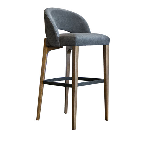 Contemporary bar chair Libra TONON leather / fabric / american
