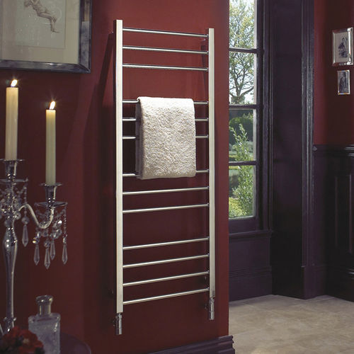 Hot water towel radiator - OLGA - BISQUE EXPORT - 0...500 w / contemporary / stainless steel
