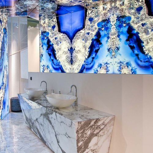 Glass stone slab GEM SICIS for floor / for interior / bathroom