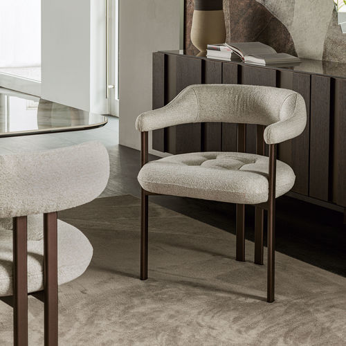 Contemporary chair - GRETA - Cattelan Italia - indoor / fabric / leather
