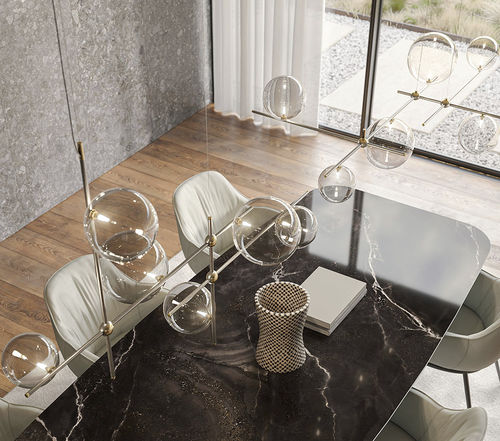 Pendant lamp - BLOOM - Cattelan Italia - lacquered steel / brushed brass / borosilicate glass