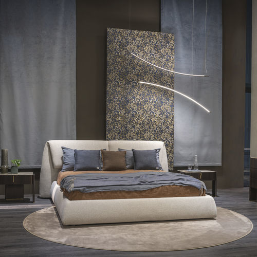 Double bed - SIMON - Cattelan Italia - contemporary / upholstered / with headboard