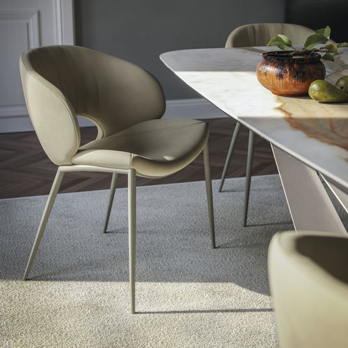 Contemporary chair - MIRANDA  - Cattelan Italia - indoor / fabric / leather