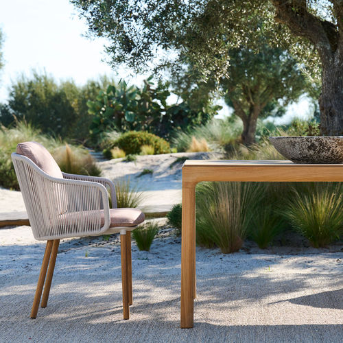 Design armchair - SENJA - Tribù - fabric / Canax® / lacquered aluminum