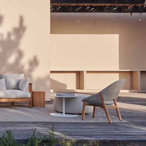 Contemporary side table - DROPS - Tribù - aluminum / lacquered aluminum / aluminum base
