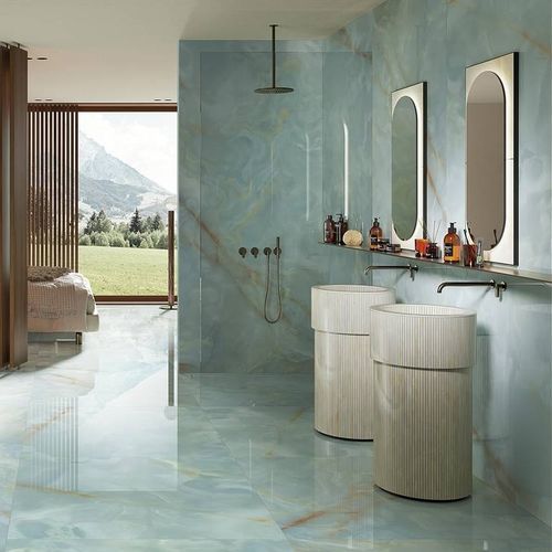 Porcelain stoneware tile - GEMME - FAP ceramiche - onyx / high-gloss / indoor