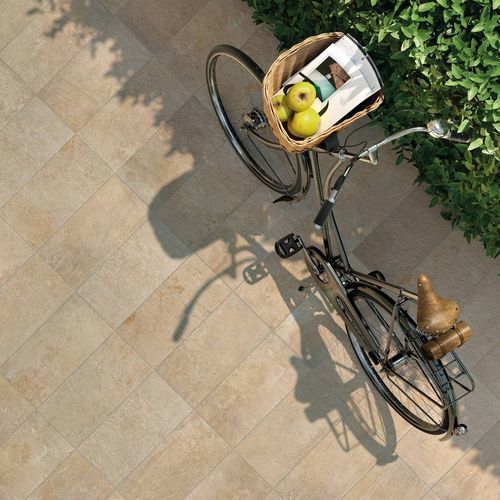 Porcelain stoneware tile - COTTO BEIGE - CERAMICHE KEOPE - structure / outdoor / garden