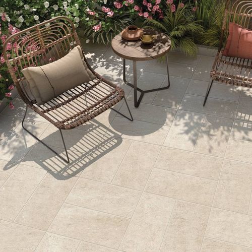 Porcelain stoneware tile - LECCESE IVORY - CERAMICHE KEOPE - structure / outdoor / garden
