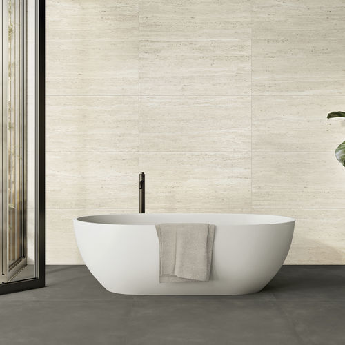 Porcelain stoneware tile - TREVI IVORY - CERAMICHE KEOPE - matte / for indoor use / bathroom