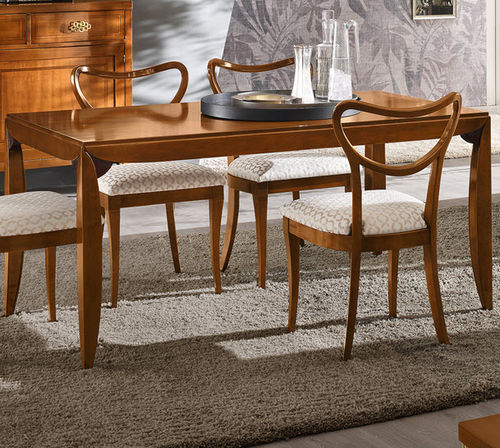 Traditional dining table - ORIONE - LE FABLIER - wooden / wooden base / rectangular