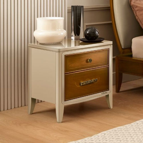 Traditional bedside table - Giulietta - LE FABLIER - lacquered wood / lacquered wood base / rectangular