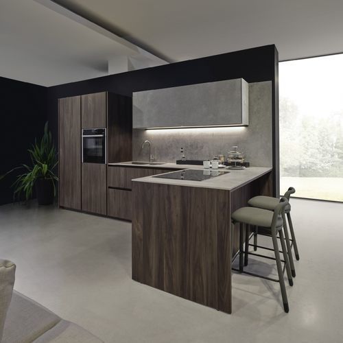 Contemporary kitchen - ARKA - MAISTRI - HPL / island / L-shaped