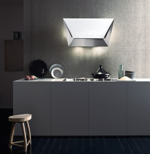 Wall-mounted range hood - DESIGN+ : PRISMA - falmec - with built-in lighting / original design