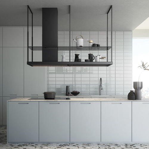 Island range hood - Europa Black 175 - falmec - ducted / with built-in lighting / remote-controlled