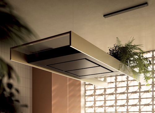Island range hood - Light Bronze - falmec - ductless / original design / remote-controlled