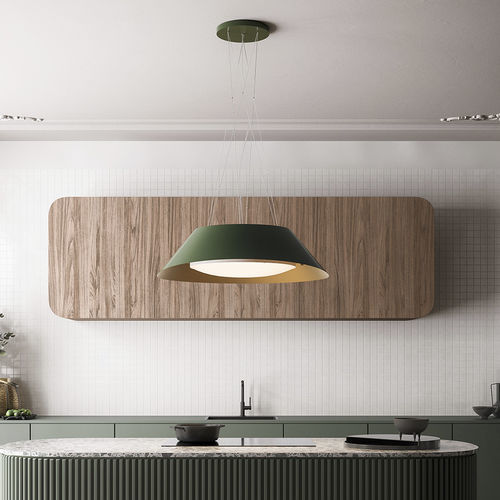 Island range hood - Vogue - falmec - ductless / with built-in lighting / original design