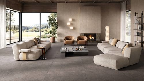 Porcelain stoneware tile - EIDOS - CERAMICHE REFIN - limestone / structure / matte