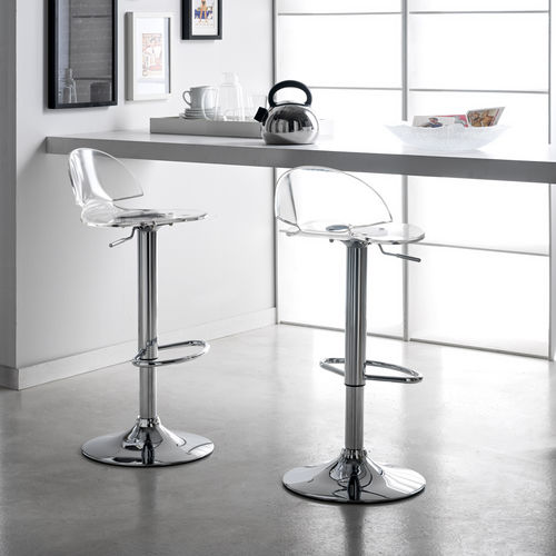 Contemporary bar chair - RUDY - STOSA CUCINE - kitchen / metal / polycarbonate