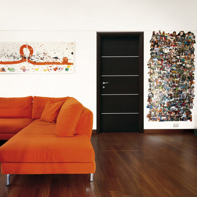 Interior door - TWIN SET - Dierre - wooden / melamine / swing