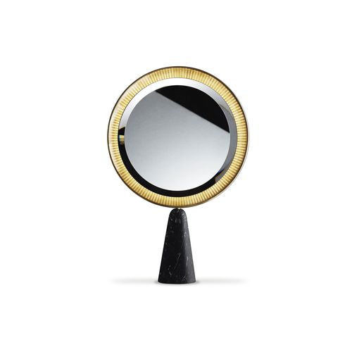 Table mirror - SELENE - Gallotti&Radice - contemporary / round / lacquered metal