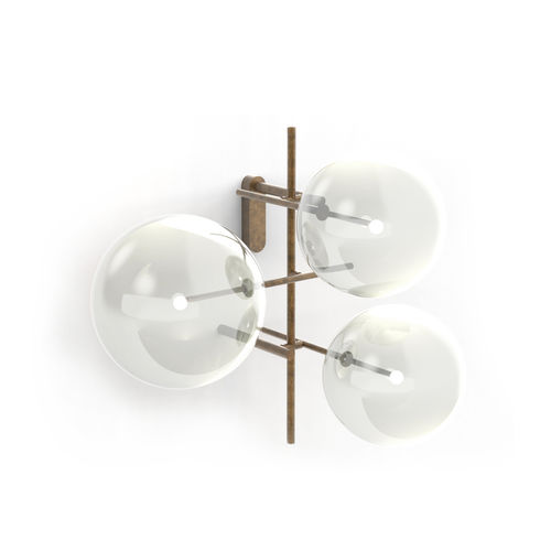 Contemporary wall light - BOLLE ARIA - Gallotti&Radice - indoor / brass / blown glass